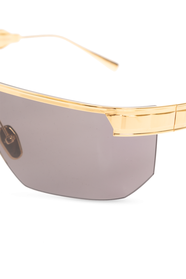 Gold logomania outlet visor sunglasses